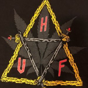 HUF Black T-shirt- Medium